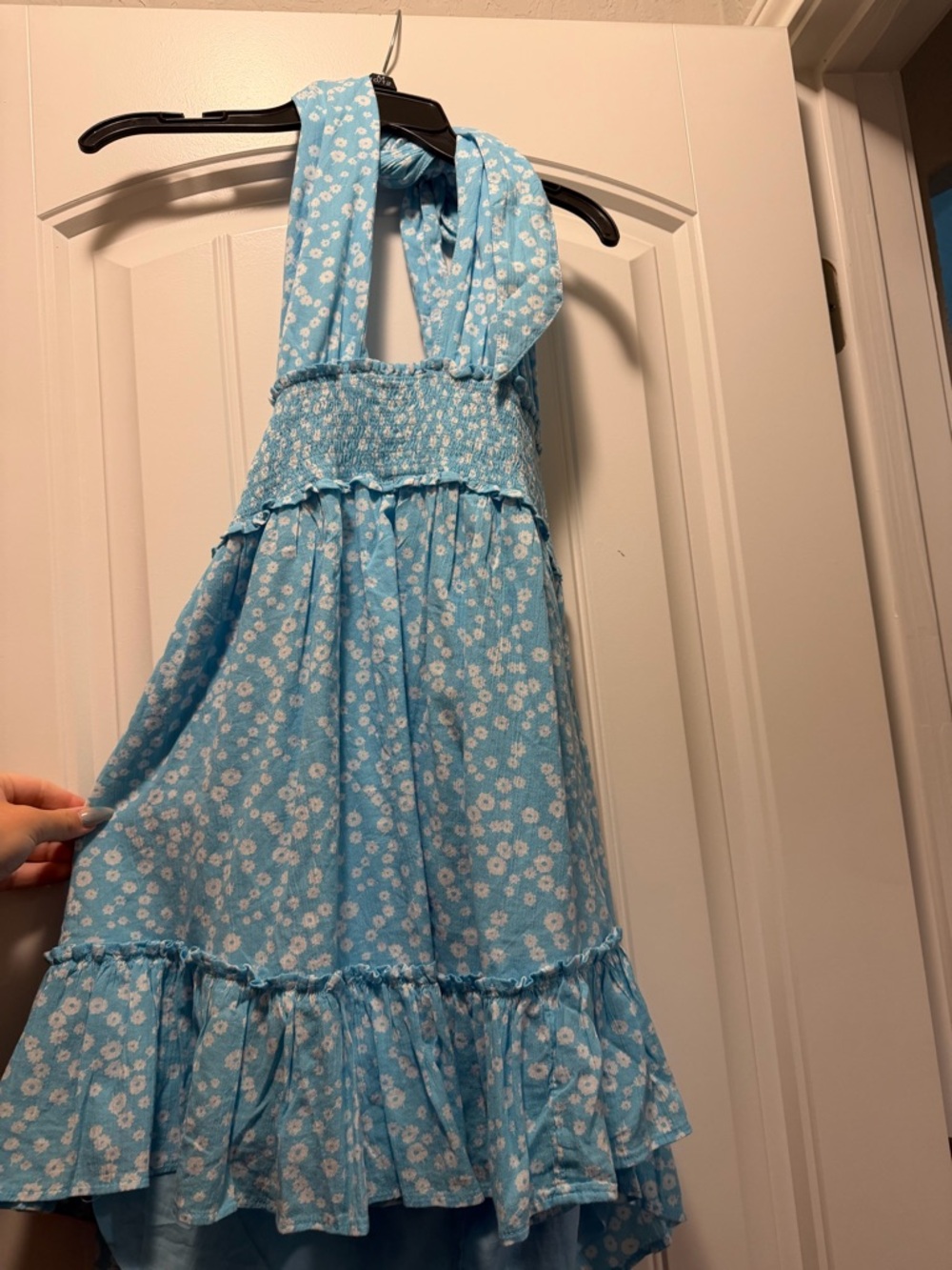 aerie Blue Floral High-Low Dress